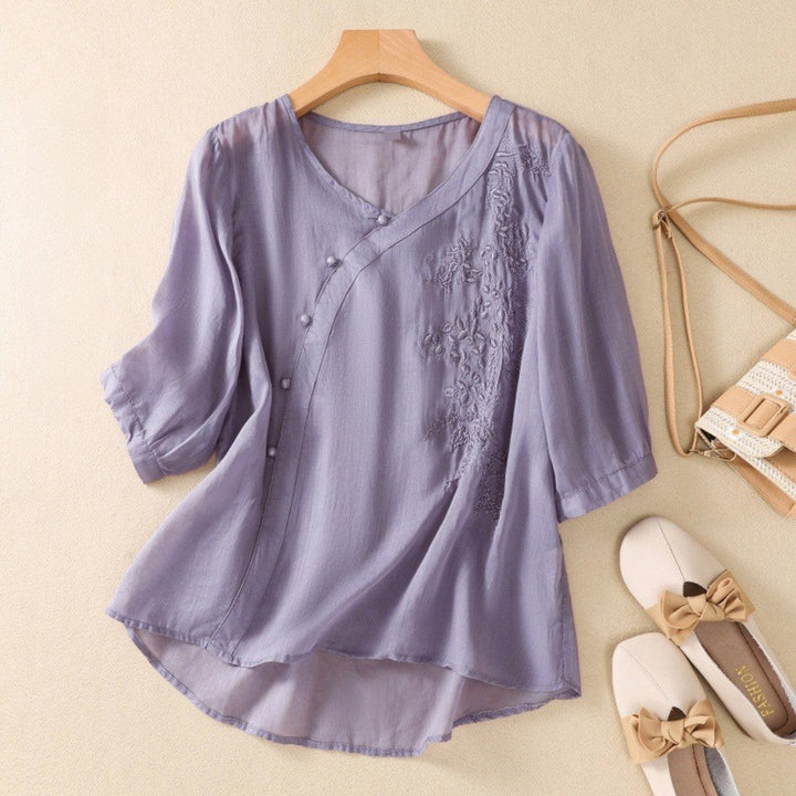 Magique™ | Blouse met bloemenborduursels