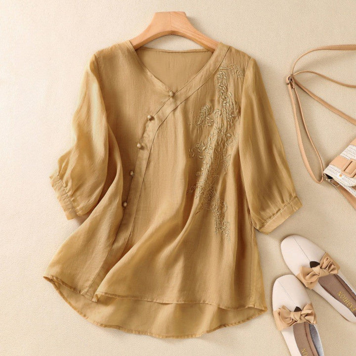 Magique™ | Blouse met bloemenborduursels