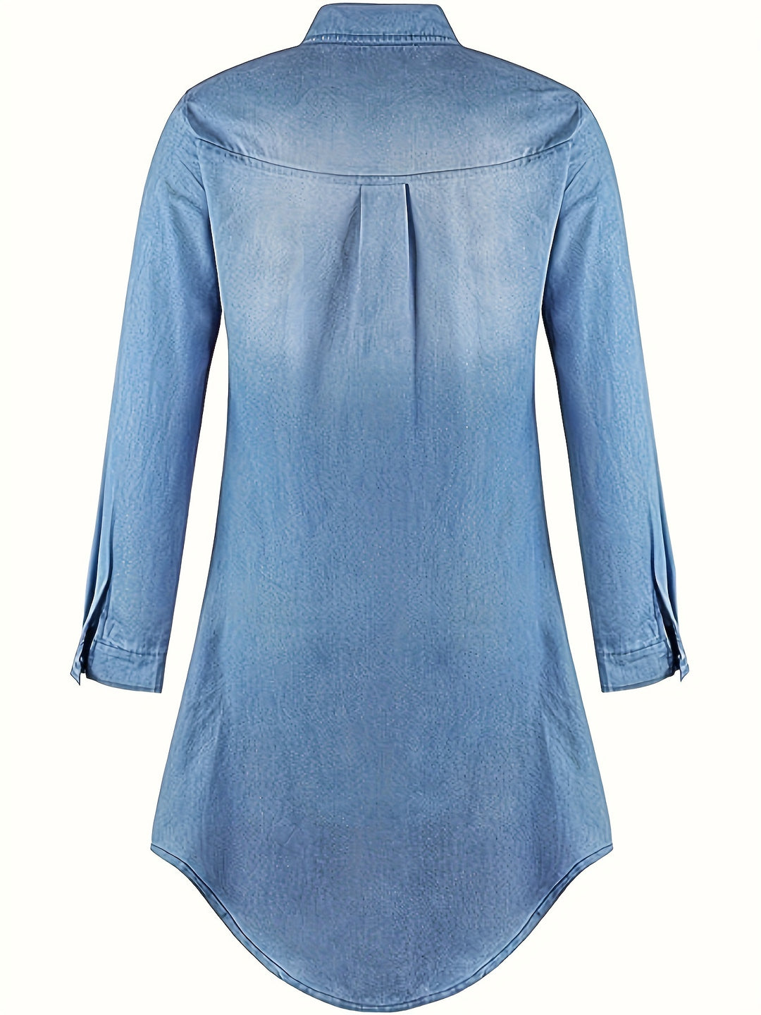 Tess | Denim Midi jurk met Knoopsluiting