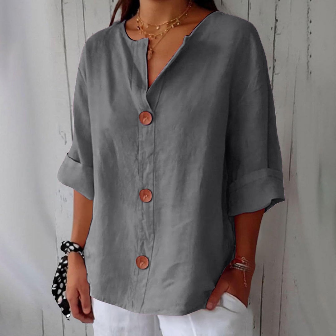 Marjolaine | Linnen blouse met kustgevoel en natuurlijke elegantie
