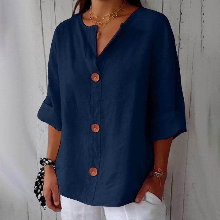 Marjolaine | Linnen blouse met kustgevoel en natuurlijke elegantie
