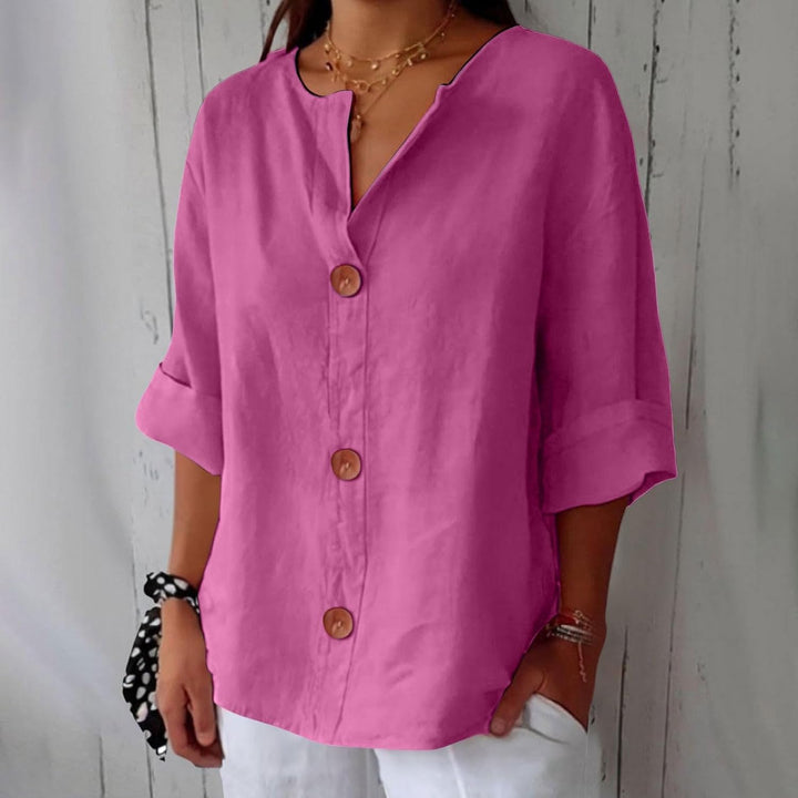 Marjolaine | Linnen blouse met kustgevoel en natuurlijke elegantie