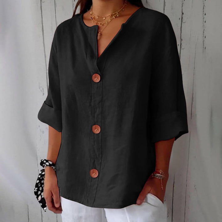 Marjolaine | Linnen blouse met kustgevoel en natuurlijke elegantie