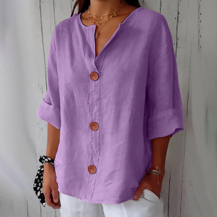 Marjolaine | Linnen blouse met kustgevoel en natuurlijke elegantie