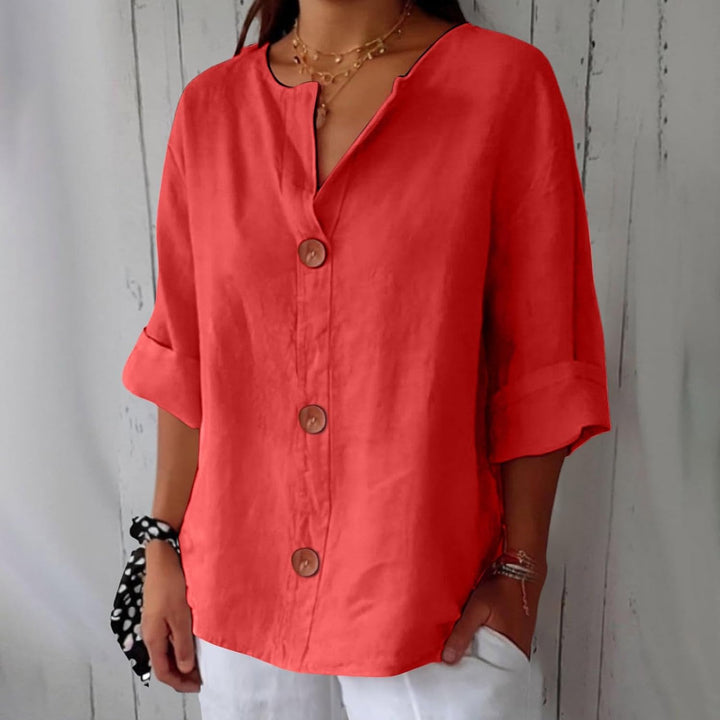 Marjolaine | Linnen blouse met kustgevoel en natuurlijke elegantie