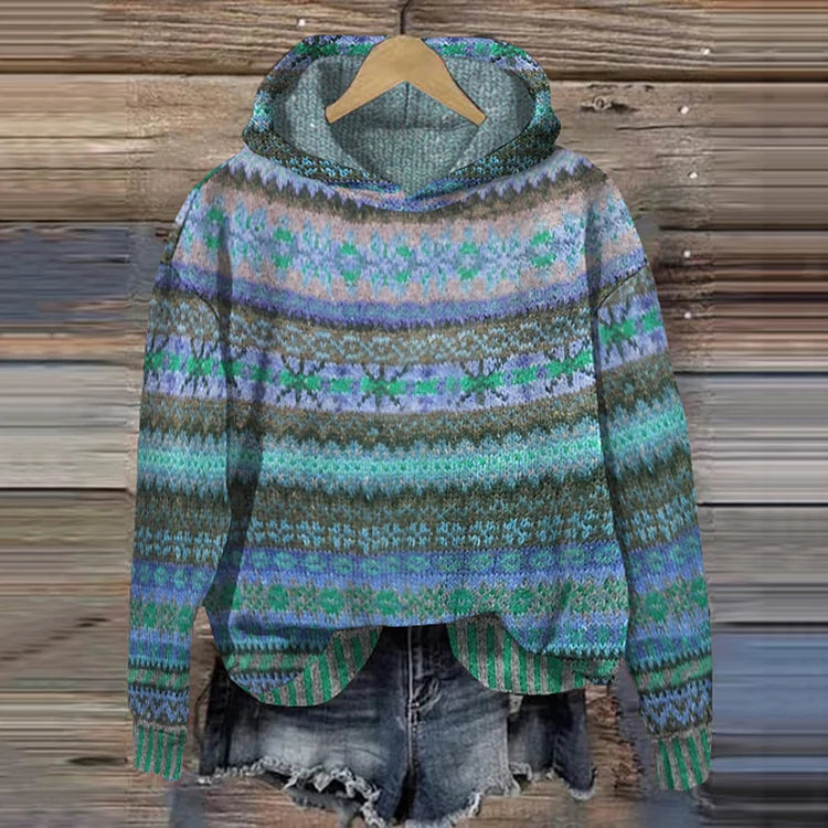 Luana | Retro Hoodie met kleurrijke print