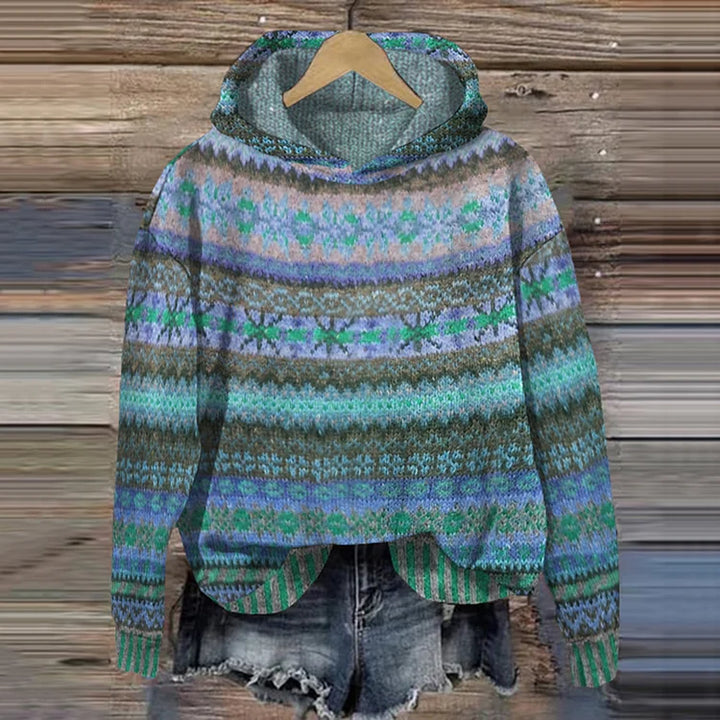 Luana | Retro Hoodie met kleurrijke print