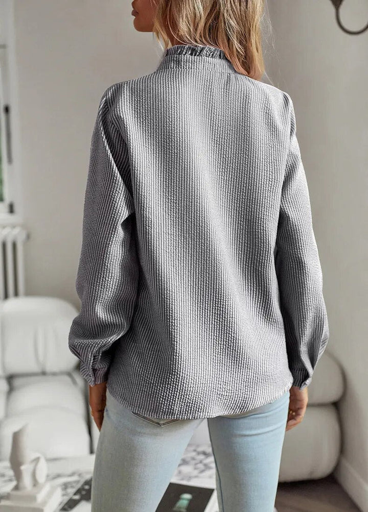 Laila - Blusa de manga larga con volantes