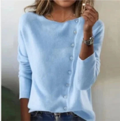 Mireille | Gebreid vest met elegante knopen