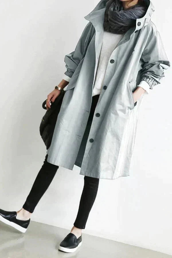 Dorothée | Oversized trenchcoat met capuchon