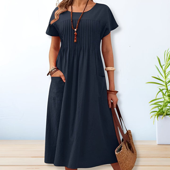 Elin | Casual Jurk met Zakken & Relaxte Pasvorm