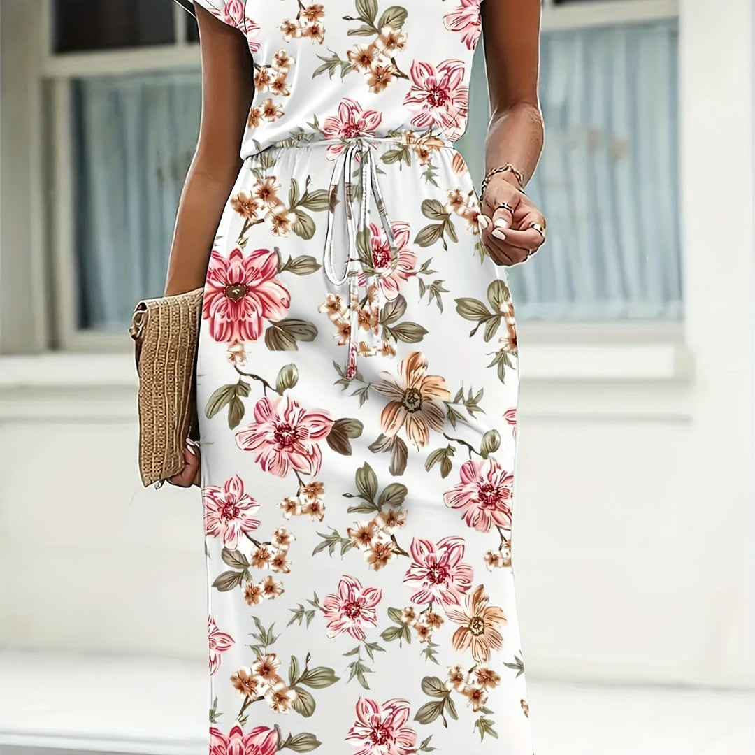 Claire | Bloemenjurk met flatterende taille-accent