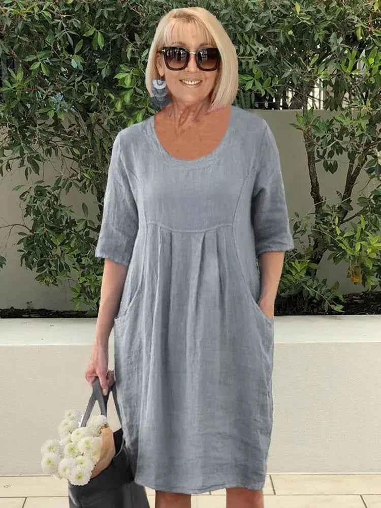 Renée | Tuniek Midi-Jurk met Zakken