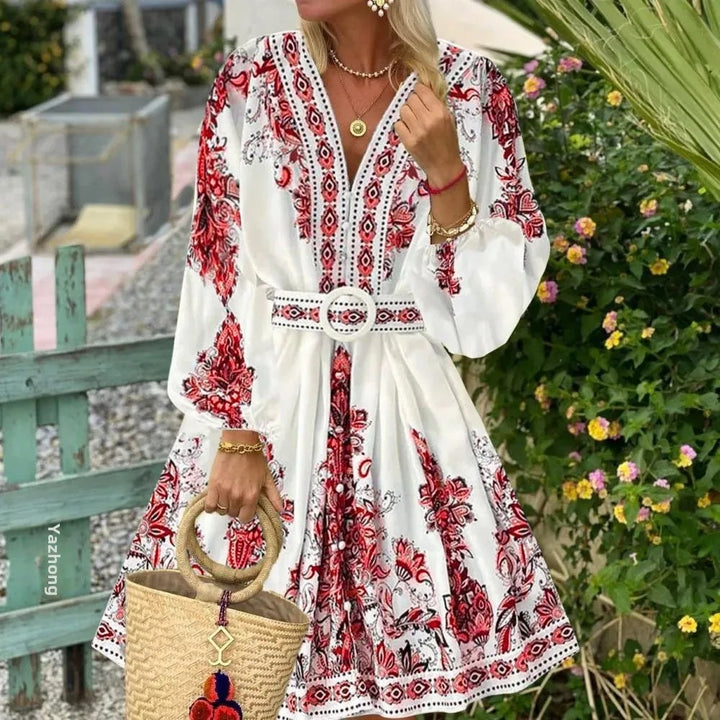 Aylin™ |  Jurk met Print en Riem