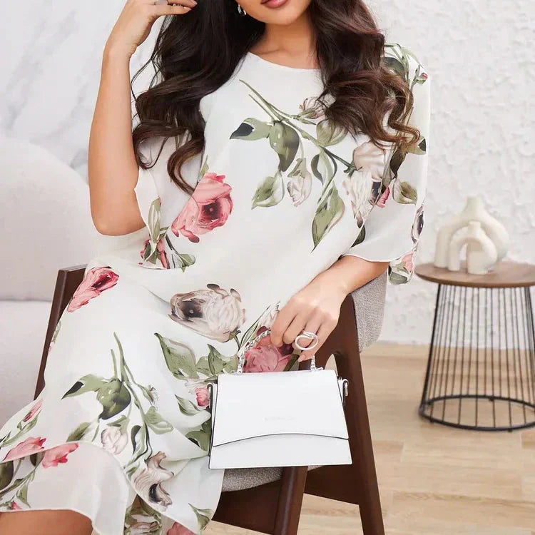 Amélie | Chiffon Maxi-Jurk