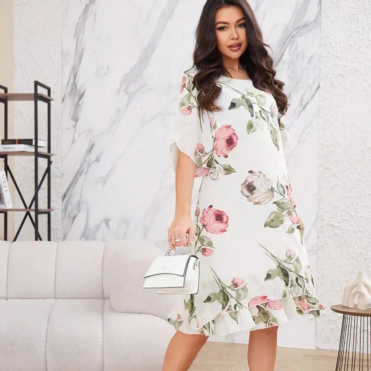 Amélie | Chiffon Maxi-Jurk